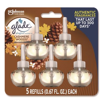 Plugin Scented Oil Refill, Cashmere Woods, 0.67 oz, 5/Pack1