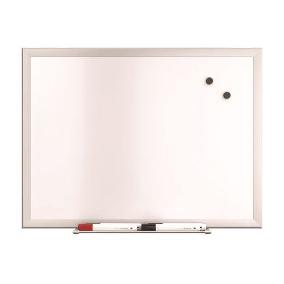 Magnetic Steel Dry Erase Board, 18" x 24", White Surface, Gray/Natural Aluminum Frame1