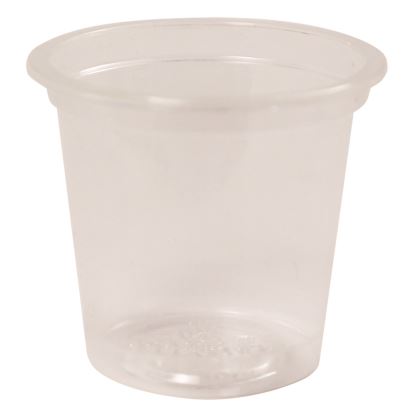 PLA Clear Cold Cups, 1 oz, Clear, 3,000/Carton1