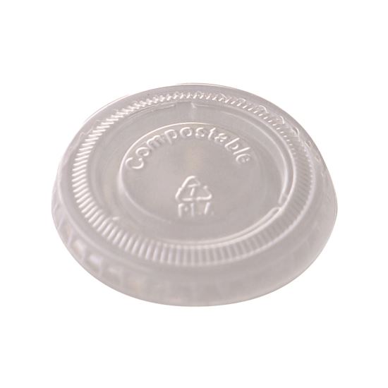 PLA Clear Cold Cup Lids, Fits 1 oz Cups, Clear, 3,000/Carton1