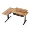 L-Shaped Standing Desk with Keyboard Tray, Left Desk, 61.25" x 43.25" x 34.38" to 52.88", Rustic Brown/Black1
