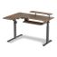 L-Shaped Standing Desk with Keyboard Tray, Left Desk, 61.25" x 43.25" x 34.38" to 52.88", Walnut/Black1