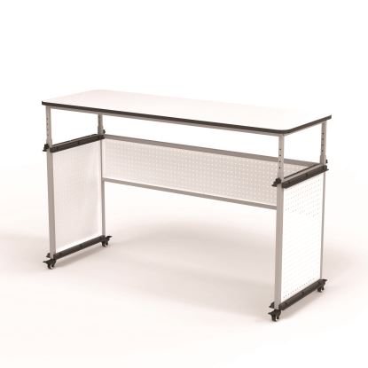 Modular Teacher's Desk, 60.25 x 21 x 32 to 38, White1