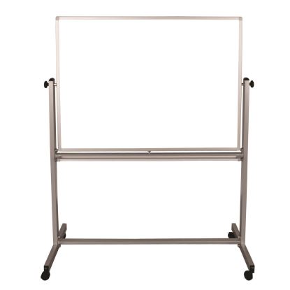 Mobile Magnetic Whiteboard, 48" x 36", White Surface, Silver Aluminum Frame1