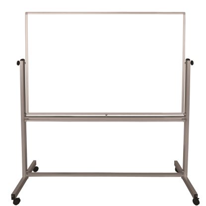 Mobile Magnetic Whiteboard, 60" x 40", White Surface, Silver Aluminum Frame1