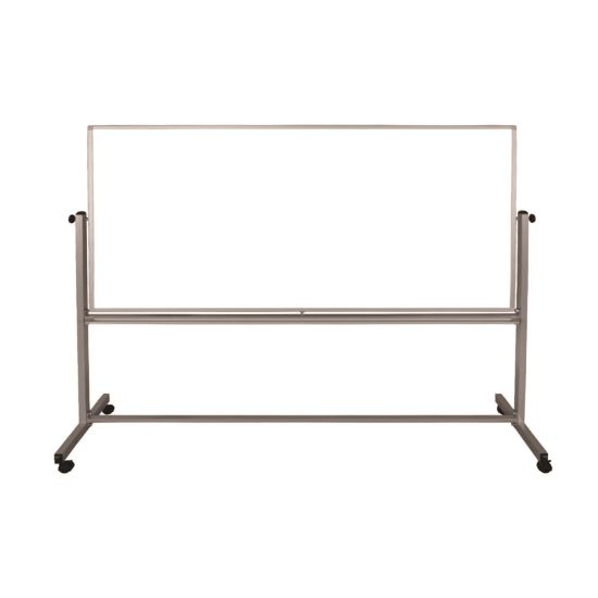 Mobile Magnetic Whiteboard, 96" x 40", White Surface, Silver Aluminum Frame1