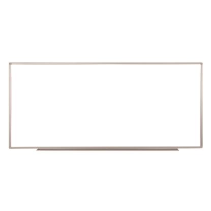 Wall-Mounted Magnetic Whiteboard, 96" x 40", White Surface, Silver Aluminum Frame1