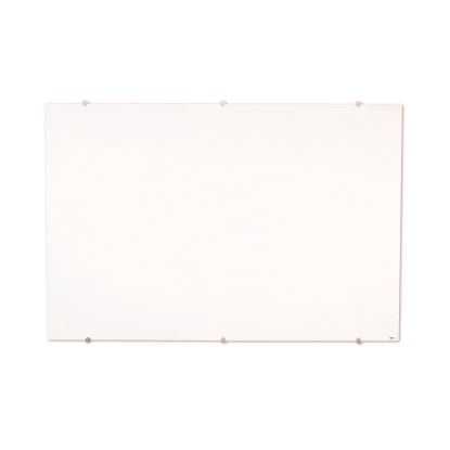 Magnetic Wall-Mounted Glass Board, 48" x 36", White Surface, Silver Aluminum Frame1