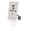 C2G Single Gang HD15 + 3.5mm + RCA A/V + USB Wall Plate Aluminum1