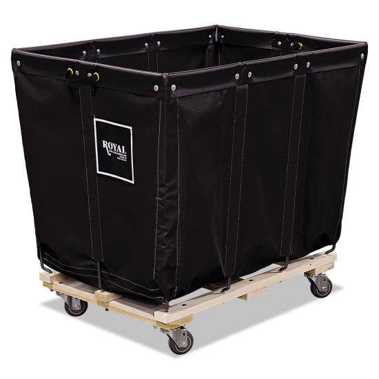 Permanent Liner Truck, Synthetic Fabric, 6-Bushel, 7.47 cu ft Bin, 20" x 20.5" x 27", Black/Natural1