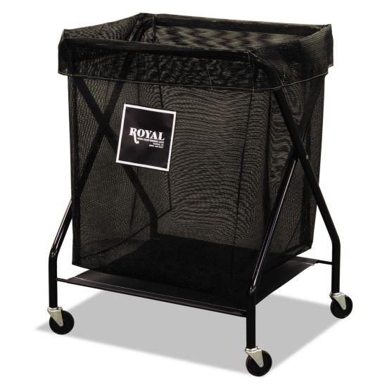 X-Frame Cart, Synthetic Fabric, 6-Bushel, 7.47 cu ft Bin, 20" x 26" x 36", Black1