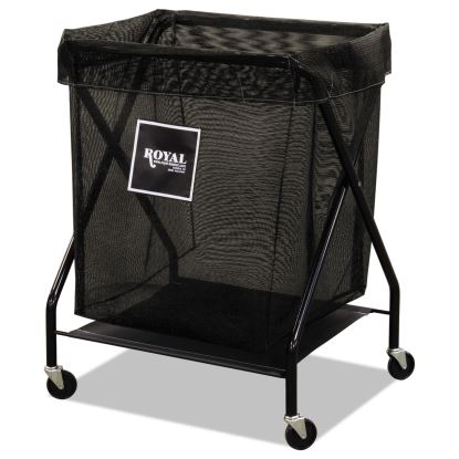 X-Frame Cart, Synthetic Fabric, 8-Bushel, 9.96 cu ft Bin, 21" x 26" x 36", Black1