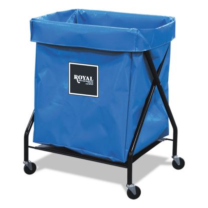 X-Frame Cart, Synthetic Fabric, 8-Bushel, 9.96 cu ft Bin, 21" x 26" x 36", Blue1