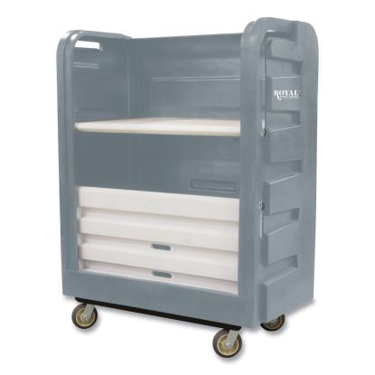 Bulk Transport Turnabout Truck, Plastic, 28" x 59" x 66.75", Gray1