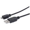 Manhattan 307178 USB cable USB 2.0 70.9" (1.8 m) USB A Micro-USB B Black1