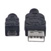 Manhattan 307178 USB cable USB 2.0 70.9" (1.8 m) USB A Micro-USB B Black3