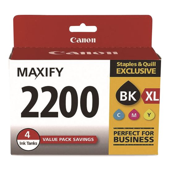 1244239 (2200XL,2200) Ink, Black/Cyan/Magenta/Yellow, 4/Pack1