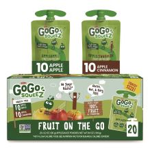 Fruit on the Go, (10) Apple/(10) Apple Cinnamon, 3.2 oz Pouch, 20/Box1