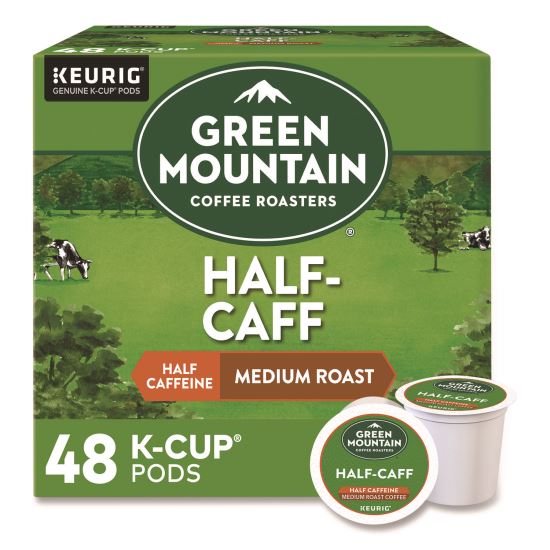 Half-Caff Coffee K-Cups, 0.33 oz, 48/Box1