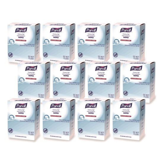 Cottony Soft Individually Wrapped Sanitizing Hand Wipes, 5 x 7, Herbal Scent, White, 480/Carton1