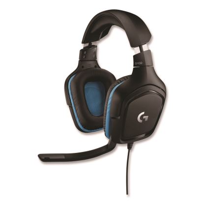 G432 7.1 Surround Sound Wired Gaming Binaural Over The Head Headset, Black/Blue1