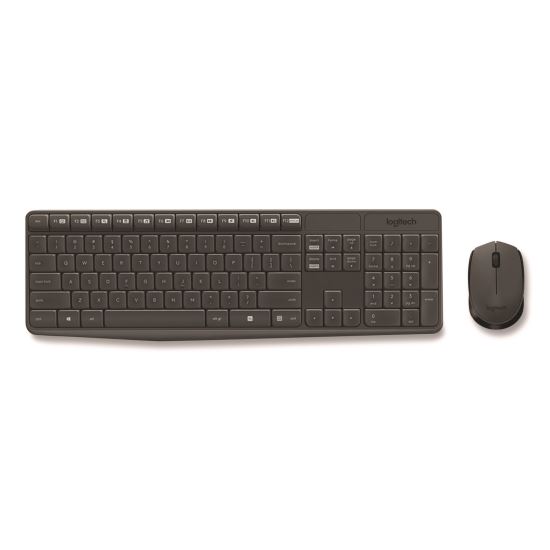 MK235 Wireless Keyboard and Optical Mouse Combo, 2.4 GHz Frequency, 33 ft Wireless Range, Black1