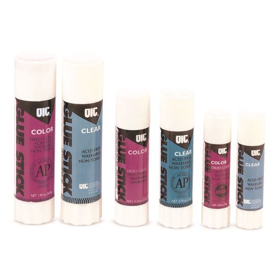 Glue Stick,1.3 oz, Applies Purple, Dries Clear1