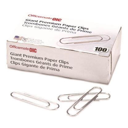 Premium Jumbo Paper Clips, Jumbo, Smooth, Silver, 100/Box, 10 Boxes/Pack1