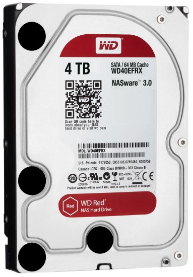 Western Digital Red internal hard drive 4 TB 5400 RPM 64 MB 3.5" Serial ATA III1