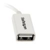 StarTech.com UUSBOTGW USB cable USB 2.0 5" (0.127 m) Micro-USB B USB A White3