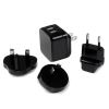 StarTech.com USB2PACBK mobile device charger Mobile phone, Smartphone, Tablet Black AC Indoor5