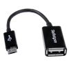 StarTech.com UUSBOTG USB cable USB 2.0 5" (0.127 m) Micro-USB B USB A Black1