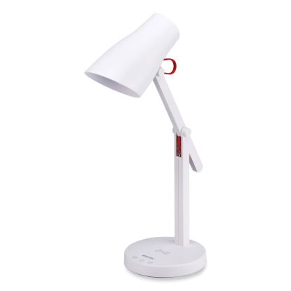 Office LED Desk Lamp with Qi Wireless Charging, 17.5" High, White Base1