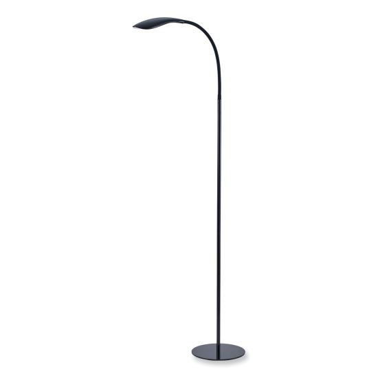 Gooseneck Floor Lamp, 72" Tall, Black Base1