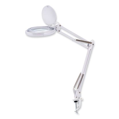 PureOptics LED Magnifying Dimmable Desk Lamp with Clamp Mount, 17"  High, White1