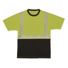 GloWear 8280BK Class 2 Performance T-Shirt with Black Bottom, XX-Small, Lime1