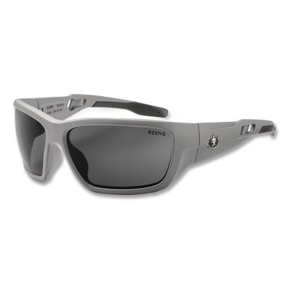 Skullerz BALDR Safety Glasses, Matte Gray Nylon Impact Frame, Anti-Fog Smoke Polycarbonate Lens1