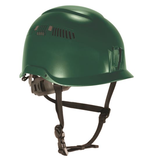 Skullerz 8977 Class C Safety Helmet with Adjustable Venting, 6-Point Ratchet Suspension, Green1