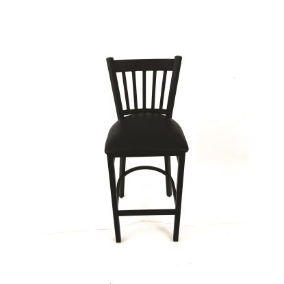 Cobra Series Barstool, Supports Up to 300 lb, 28.5" Seat Height, Black Seat, Black Back, Black Base1