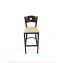 Circle Series Barstool, Supports Up to 300 lb, 28.5" Seat Height, Taupe Seat, Dark Walnut Back, Black Base1