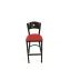 Liberty Series Barstool, Supports Up to 300 lb, 28.5" Seat Height, Red Seat, Dark Mahogany Back, Black Base1