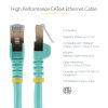 StarTech.com C6ASPAT2AQ networking cable Turquoise 23.6" (0.6 m) Cat6a5