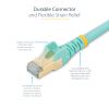 StarTech.com C6ASPAT2AQ networking cable Turquoise 23.6" (0.6 m) Cat6a6