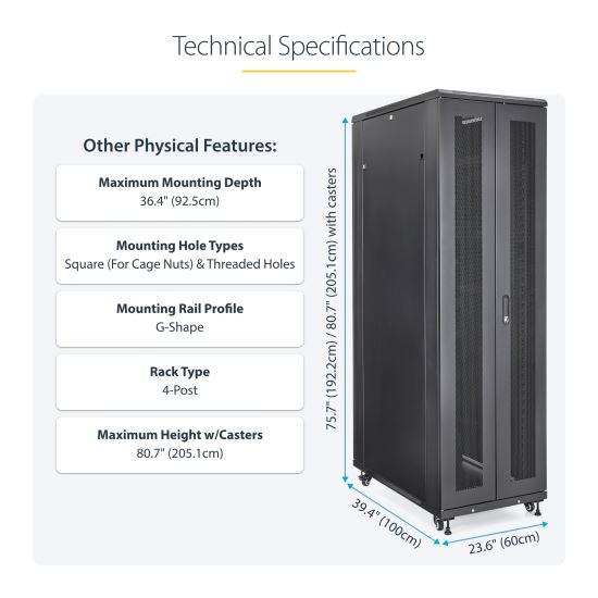 Rk4256 Rack Stack FriendsOffice store. StarTech.com RK4236BKB rack cabinet 42U ...