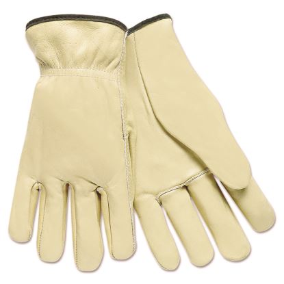 Full Leather Cow Grain Driver Gloves, Tan, Medium, 12 Pairs1