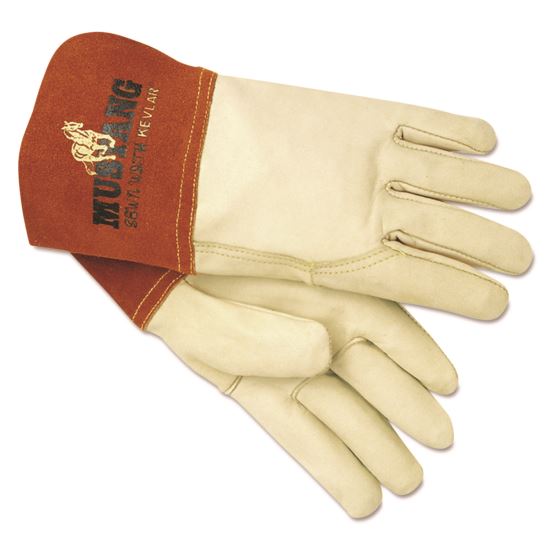 Mustang Mig/Tig Welder Gloves, Tan, Medium, 12 Pairs1