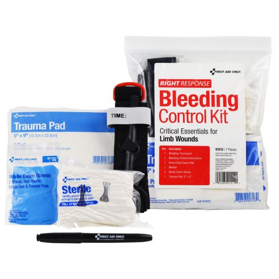 Critical Essentials Bleeding Control Kit for Limb Wounds, 8 Pieces, Plastic Bag1