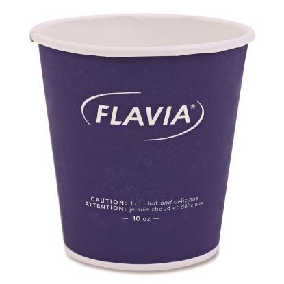 Hot Beverage Paper Cup 10 oz, FLAVIA Design, Blue, 100/Sleeve, 10 Sleeves/Carton1