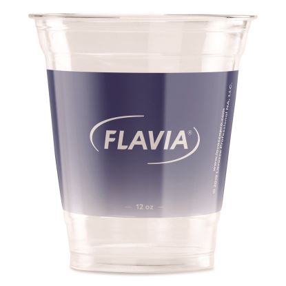 Cold Cups 12 oz, Blue Band Flavia Logo, Clear/Blue, 900/Carton1