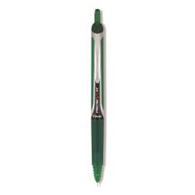 Precise V5RT Rollerball Pen, Retractable, Extra-Fine 0.5 mm, Green Ink, Green/Silver Barrel1